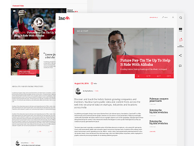 Article Page design icons media news ui ux