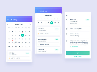 Meetings - Rubique android calendar design icons meeting ui ux
