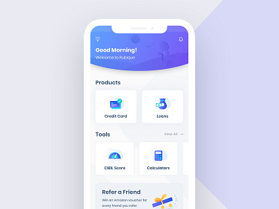 Landing Page - Rubique android design finance icons illustration ios ui ux