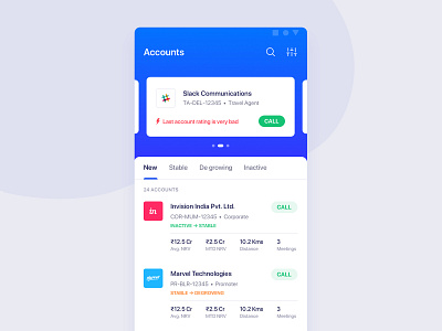 Accounts - OYO Sales App