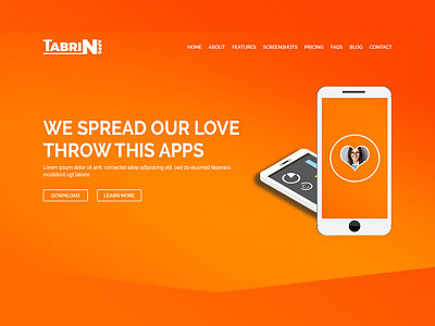 tabrin apps landing page