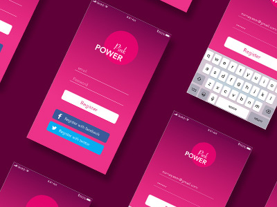 Register dailyui dailyui 001 pink register ui