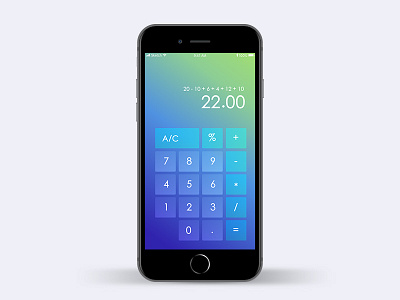 Calculator calculator cool dailyui dailyui004 iphone mobile relaxing ui