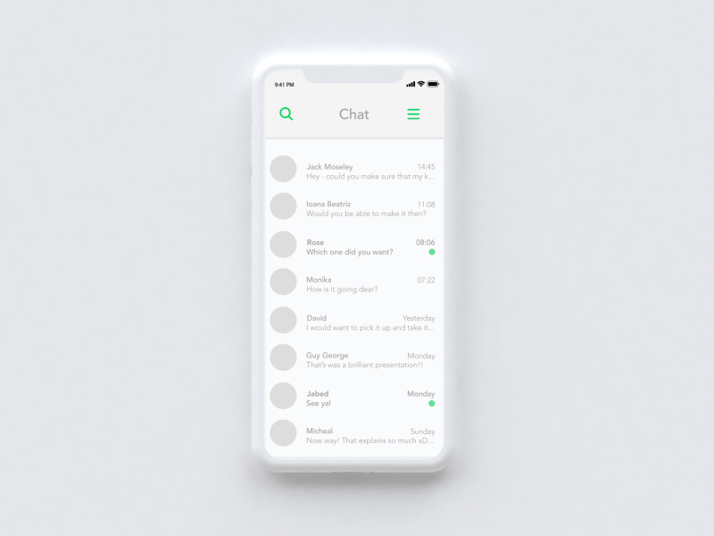Direct Messaging 013 animaiton animation after effects chat chat app dailyui design interaction simple ui