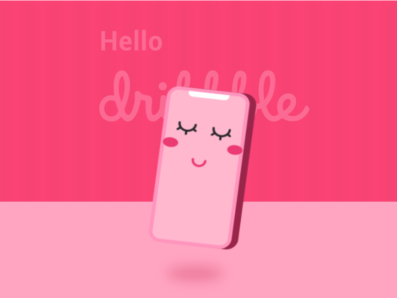 Hello Dribbble - 09/21/2017 at 12:20AM animation debut dribbble gift iphone thanks x