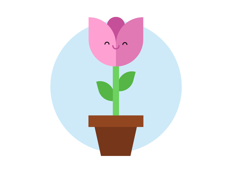 Hello Dribbble animation debut first post flower gif hello hello dribbble new spring springcolors tulip