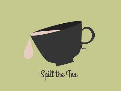 Spill the tea flat design flat 2.0 illustration illustration design illustrator meme vector vintage badge