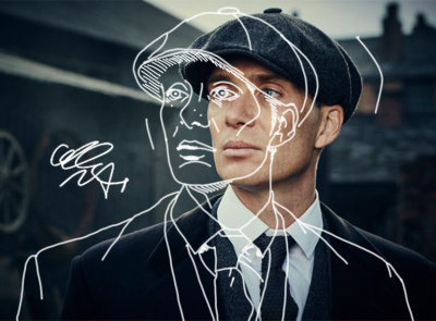 Tomas Shelby portrait- Peaky Blinders illustration design linear portrait lineart peaky blinders photoshop portrait tomas shelby vector