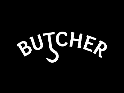 Butcher branding clothing butcher of blue denim identity logo wordmark