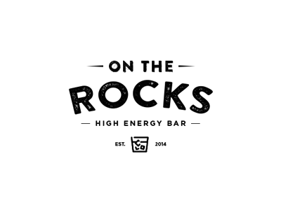 On The Rocks bar brand identity branding logo logo design logotype rocks web web development