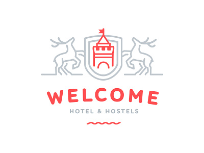 Welcome ver. 2 brand identity branding deer hostel hotel logo design logotype nizniy nn novgorod outline welcome