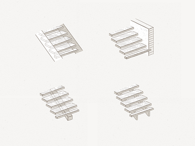 Wooden Stairs icon illustration outine stairs wood wooden