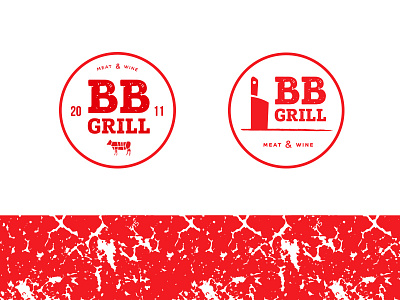 BB Grill - logo beef grill knife logo logotype mark meat steak typo typography