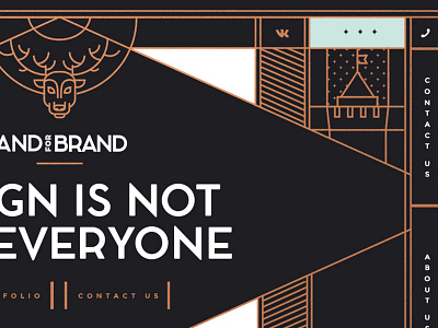 Band for Brand - concept design gold illustration lines