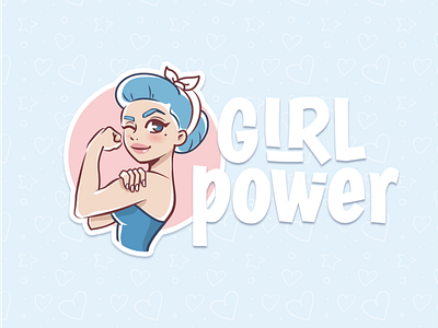 Sticker Pack "Girl Power" girl illustration power sticker telegram woman