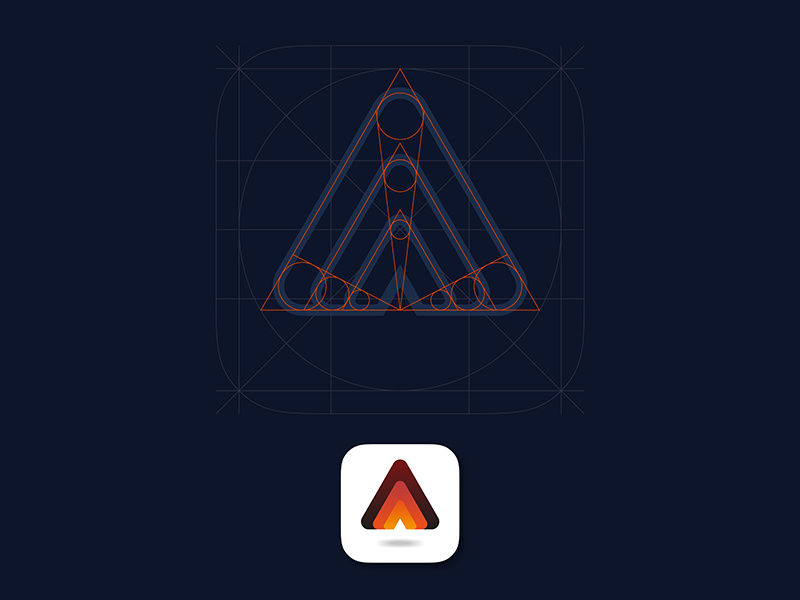 Triangle Geometry geometry grid gradient icon logotype logo app