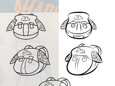 Pan's Backpack Design character design hullabalu illustration line art