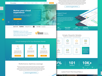 Cloudnexa Redesign b2b cloud patterns product saas web