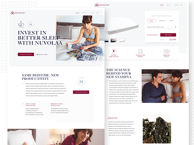 Nuvolaa eCommerce Site Design branding design ecommerce high end luxury mattress