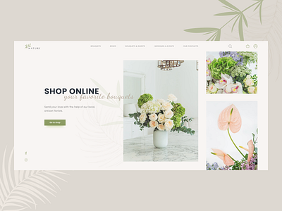 NATURE – Flower delivery website / home page