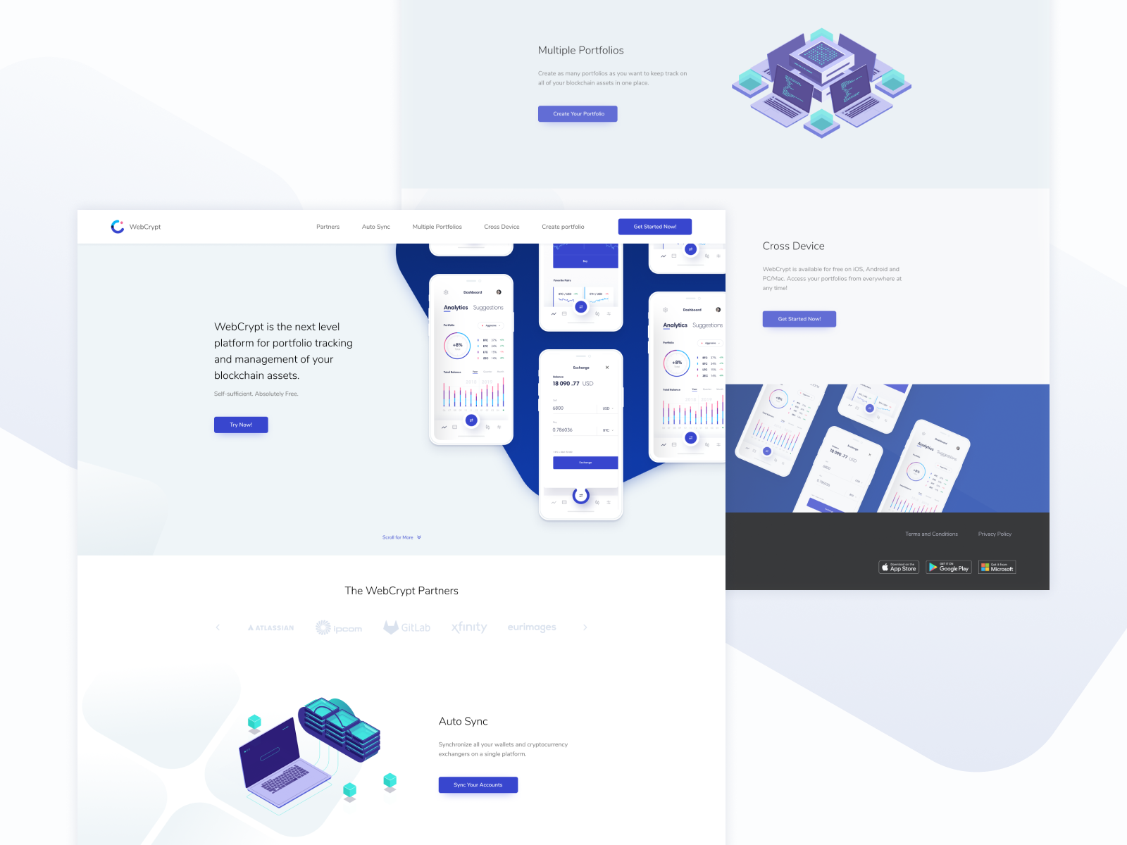 WebCrypt - website (full page) by Anastasiia on Dribbble