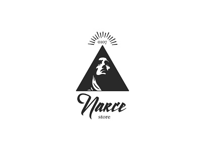 Narce store brand clothing design identity identité logo negative space vintage visuelle