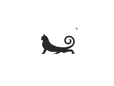 Chaty animal brand cat chat design identity logo minimalogo negative space visuelle