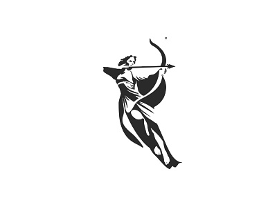 Diana brand design identity identité logo minimalogo negative space statue visuelle woman