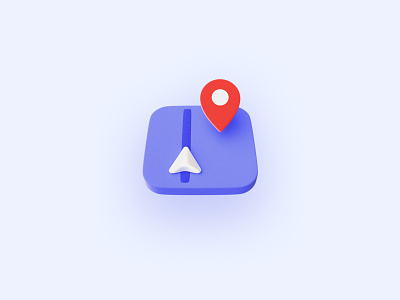 3D Icon exploration 3d 3d art app appicon blender blender3d cute icon iconography icons isometric map maps minimalism simple soft