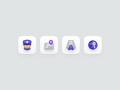 Icon exploration app character cute earth flat gui icon icons illust illustration map navigation policeman ui vector world