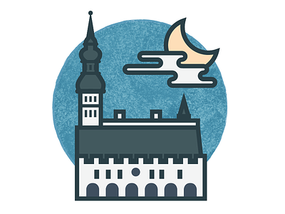 Travel Icons Series - Tallinn city icon stroke tallinn travel