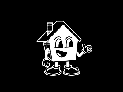 Stay Inside! blackandwhite branding character color cute design fun home homepage illustration illustrator vector