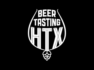 Beer Tasting Houston beer glassware logo typography