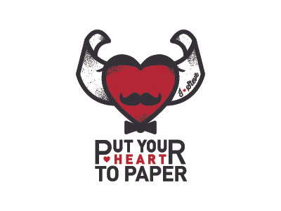 Put Your Heart To Paper hearts logo valentines day