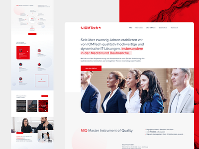 IOMTech - IT Solutions corporate design development it solutions red ui ux webdesign