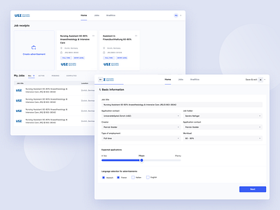 University Hospital Zurich - Job posting application career corporate dashboard job job post job posting open positions ui