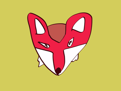 Fox Renard animal digital drawing fox hand drawn illustration