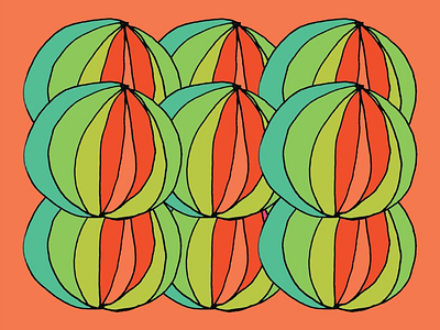 ART EVERY DAY NUMBER 337 / PATTERN / LAYERED ORANGE GREENS colour design pattern ‪art