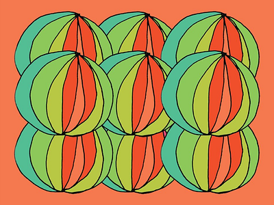 ART EVERY DAY NUMBER 337 / PATTERN / LAYERED ORANGE GREENS