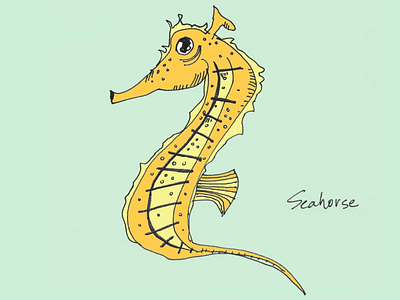 ART EVERY DAY NUMBER 393 / ILLUSTRATION / SEAHORSE illustration seahorse