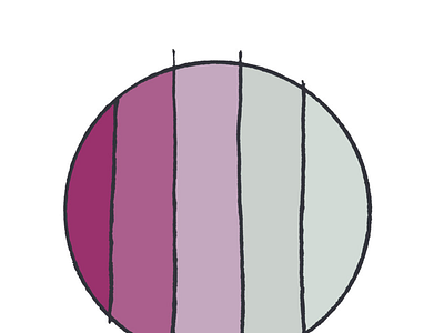 ART EVERY DAY NUMBER 399 / COLOUR CIRCLE  / PURPLE GREYS 41 94