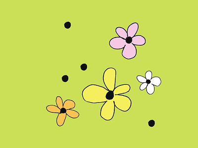 ART EVERY DAY NUMBER 404 / ILLUSTRATION / 70 FLOWERS childhood colours flowers
