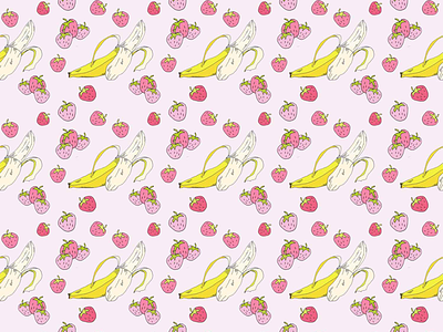 ART EVERY DAY NUMBER 519 / PATTERN / BANANAS & BERRIES