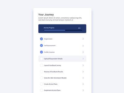 User Journey Tracker. app design minimal ui web xd