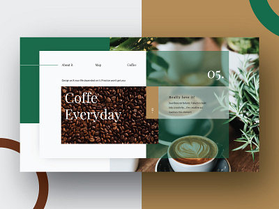 Coffee Everyday clean coffee design landingpage ui ux vector web