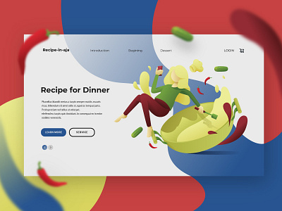 Recipe Landing Page design landingpage ui vector web