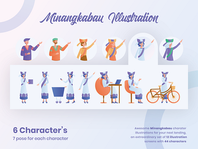 Minang Illustration~ branding clean design flat illustration landingpage ui ux vector web