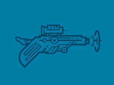 LazerGun blue gun illustration laser minimal vector