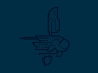 WindRacer blue future minimal racer ship space vector wind