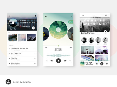MusicDot concept app design ui